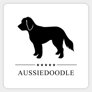 Aussiedoodle Black Silhouette Magnet